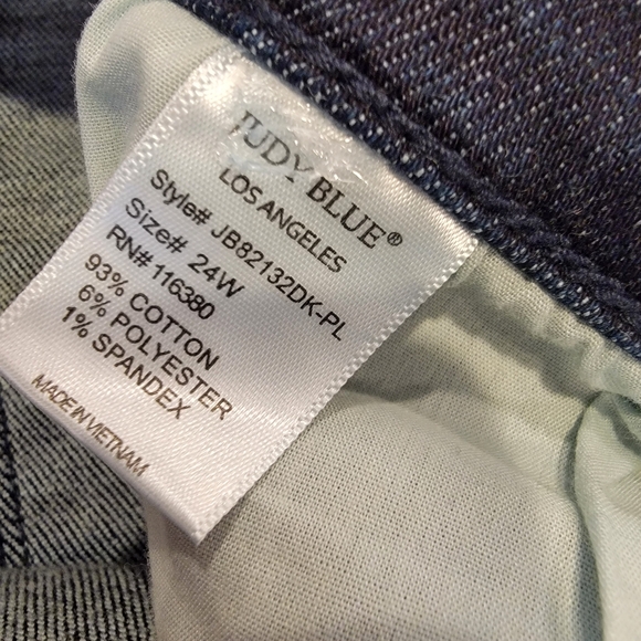 Judy Blue High Waist Skinny Jean Super Dark Wash Size 24W Plus Size NWT! - Picture 11 of 16